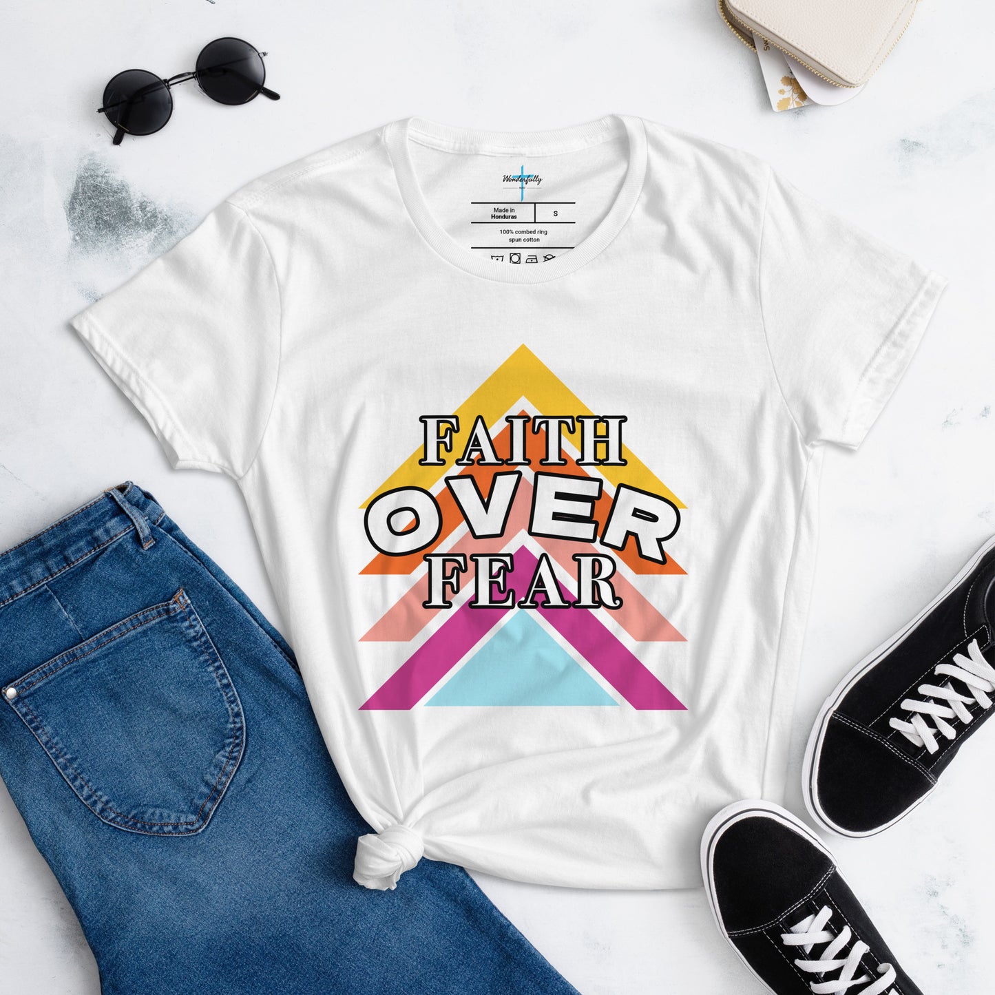 Faith Over Fear - Women's short sleeve t-shirt