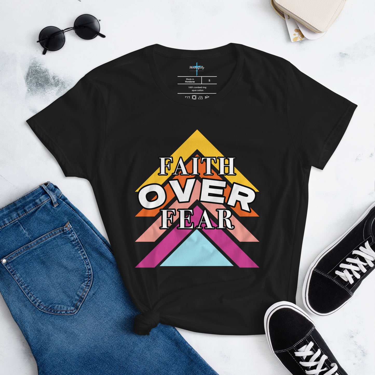 Faith Over Fear - Women's short sleeve t-shirt