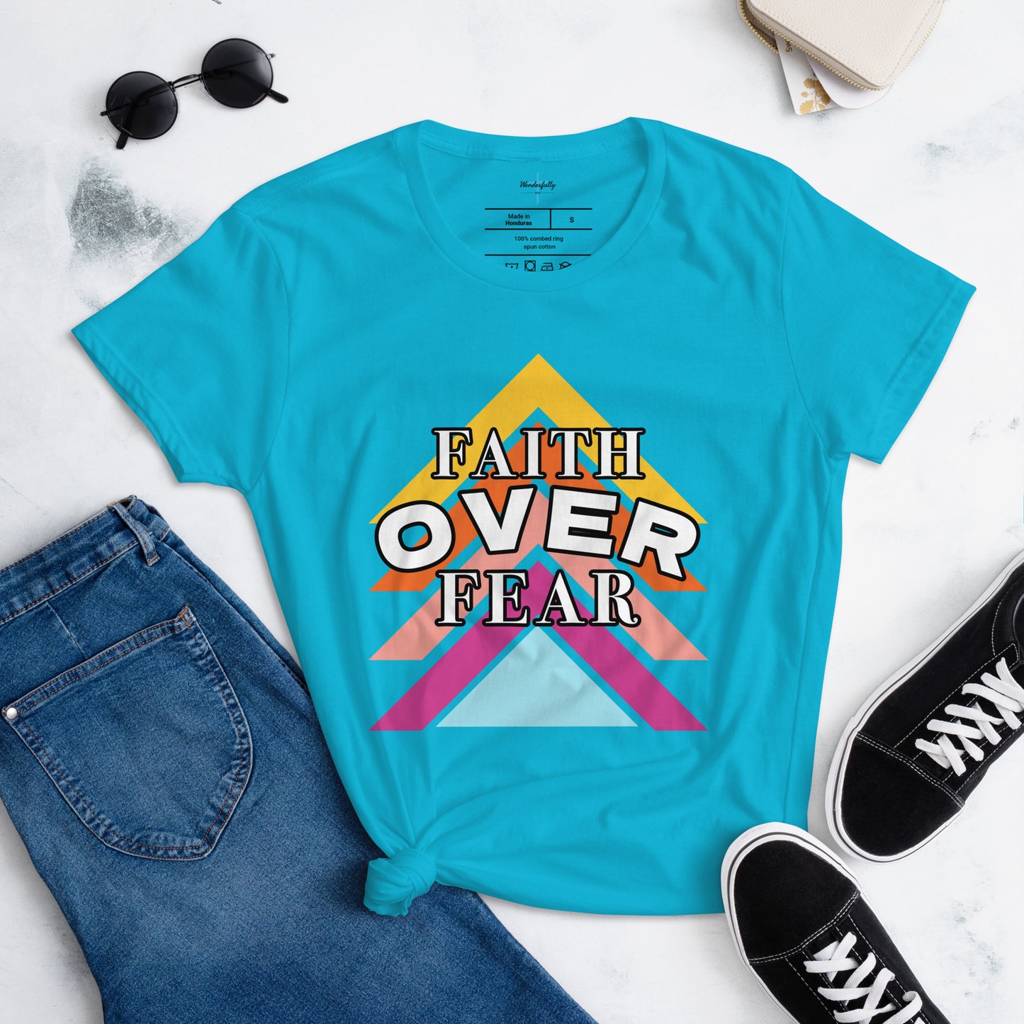 Faith Over Fear - Women's short sleeve t-shirt