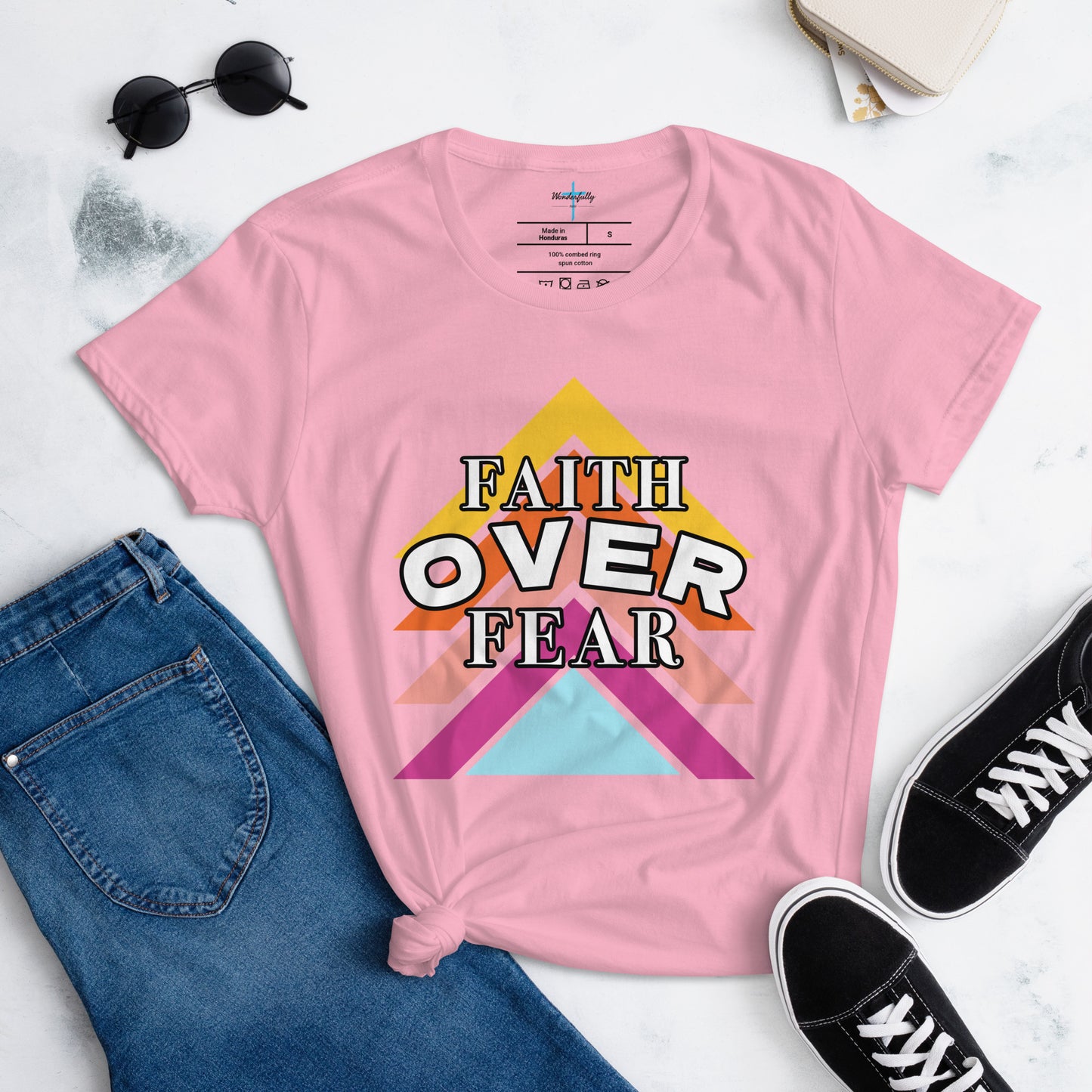 Faith Over Fear - Women's short sleeve t-shirt