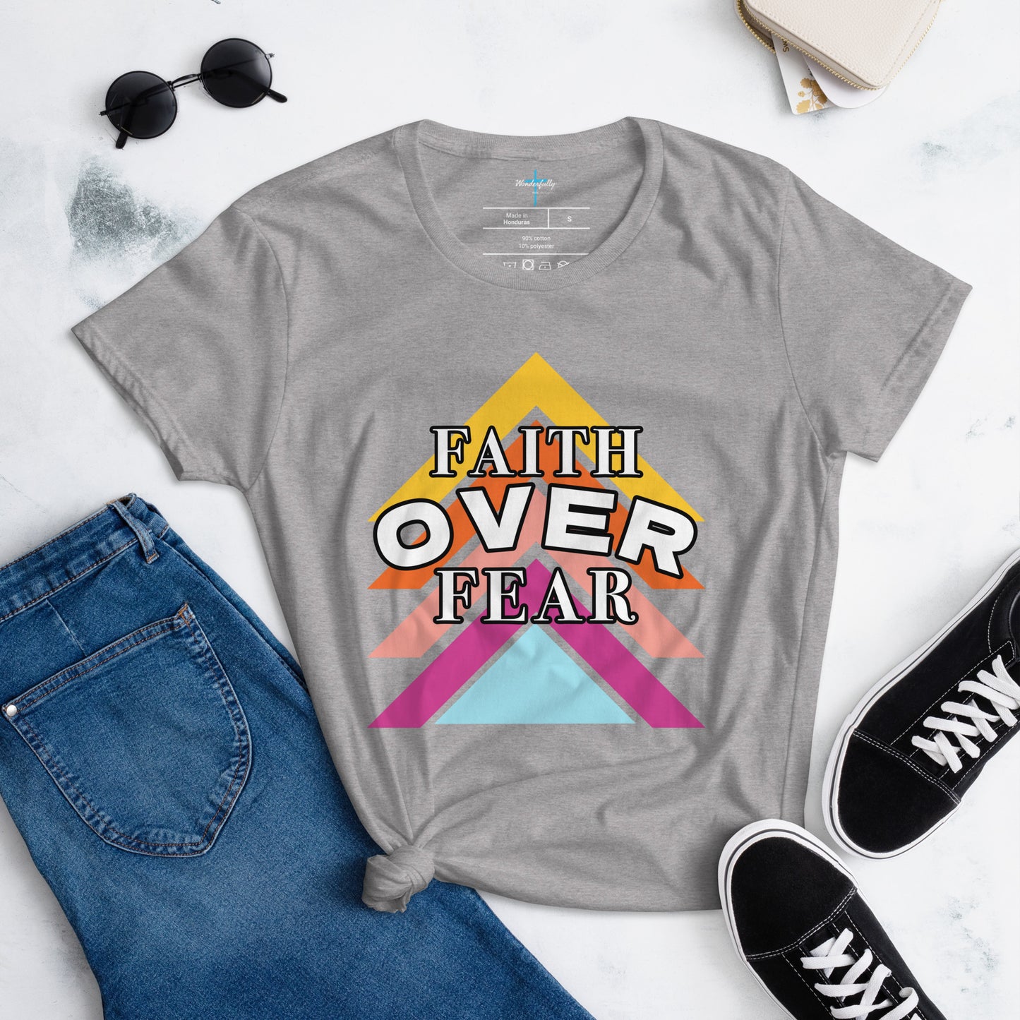 Faith Over Fear - Women's short sleeve t-shirt